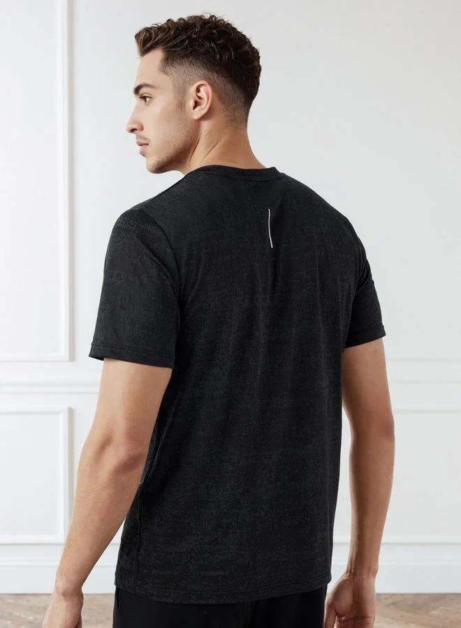Splash Active Jacquard Crew Neck T-shirt
